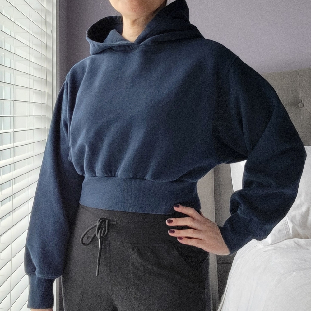 Aritzia TNA Cozy AF crop hoodie